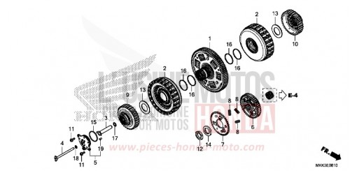 EMBRAYAGE (CRF1000D/D2/DL/DL2) CRF1000DJ de 2018